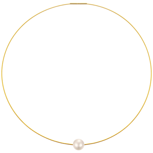 Edellis Perlen-Halskette Gold – luxuriöse Halskette mit schimmernder Perle