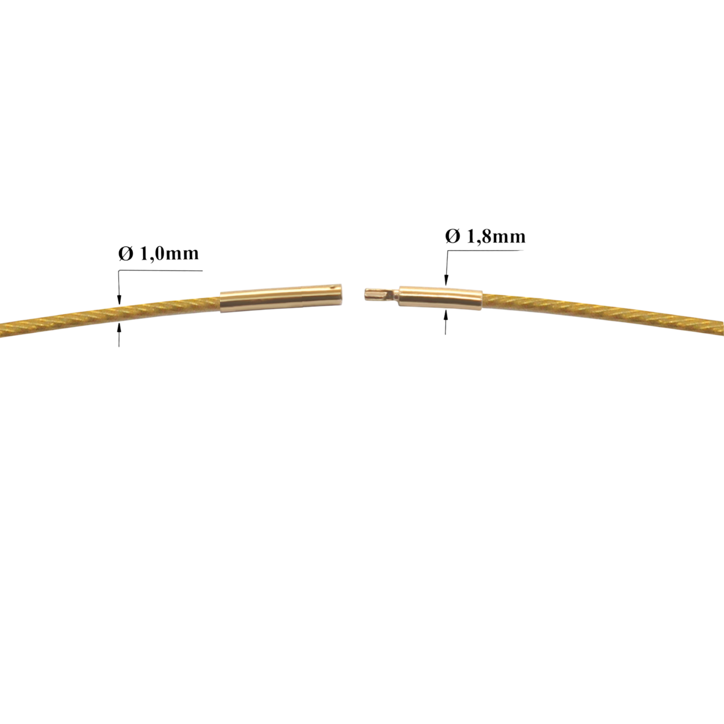 18K vergoldeter Edelstahlreif Ø 1 mm – flexibel und elegant