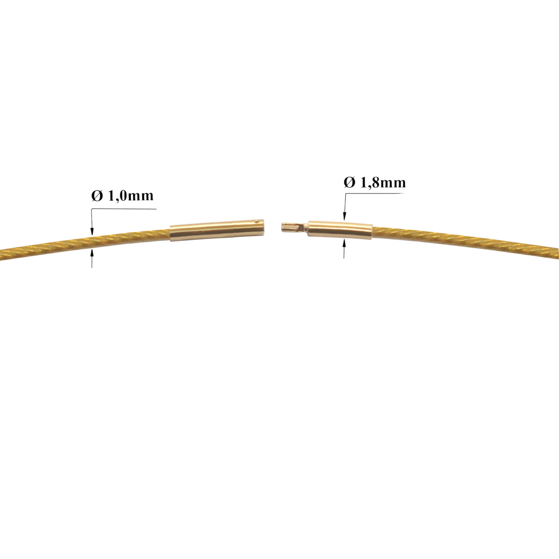 18K vergoldeter Edelstahlreif Ø 1 mm – flexibel und elegant