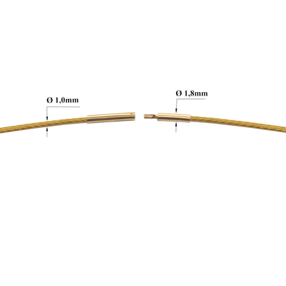18K vergoldeter Edelstahlreif Ø 1 mm – flexibel und elegant