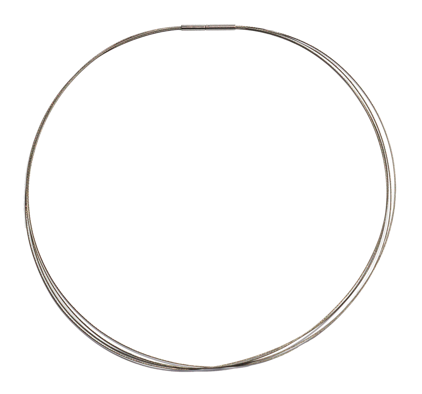 Eleganter Damen-Halsreif aus Edelstahl – 4-reihig  mit sicherem Bajonettverschluss | Länge wählbar: 42 cm oder 45 cm