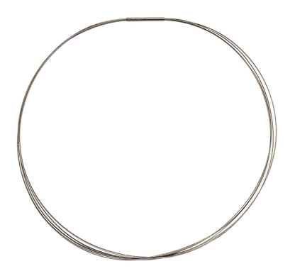 Eleganter Damen-Halsreif aus Edelstahl – 4-reihig  mit sicherem Bajonettverschluss | Länge wählbar: 42 cm oder 45 cm