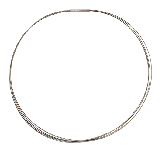 Eleganter Damen-Halsreif aus Edelstahl – 4-reihig  mit sicherem Bajonettverschluss | Länge wählbar: 42 cm oder 45 cm