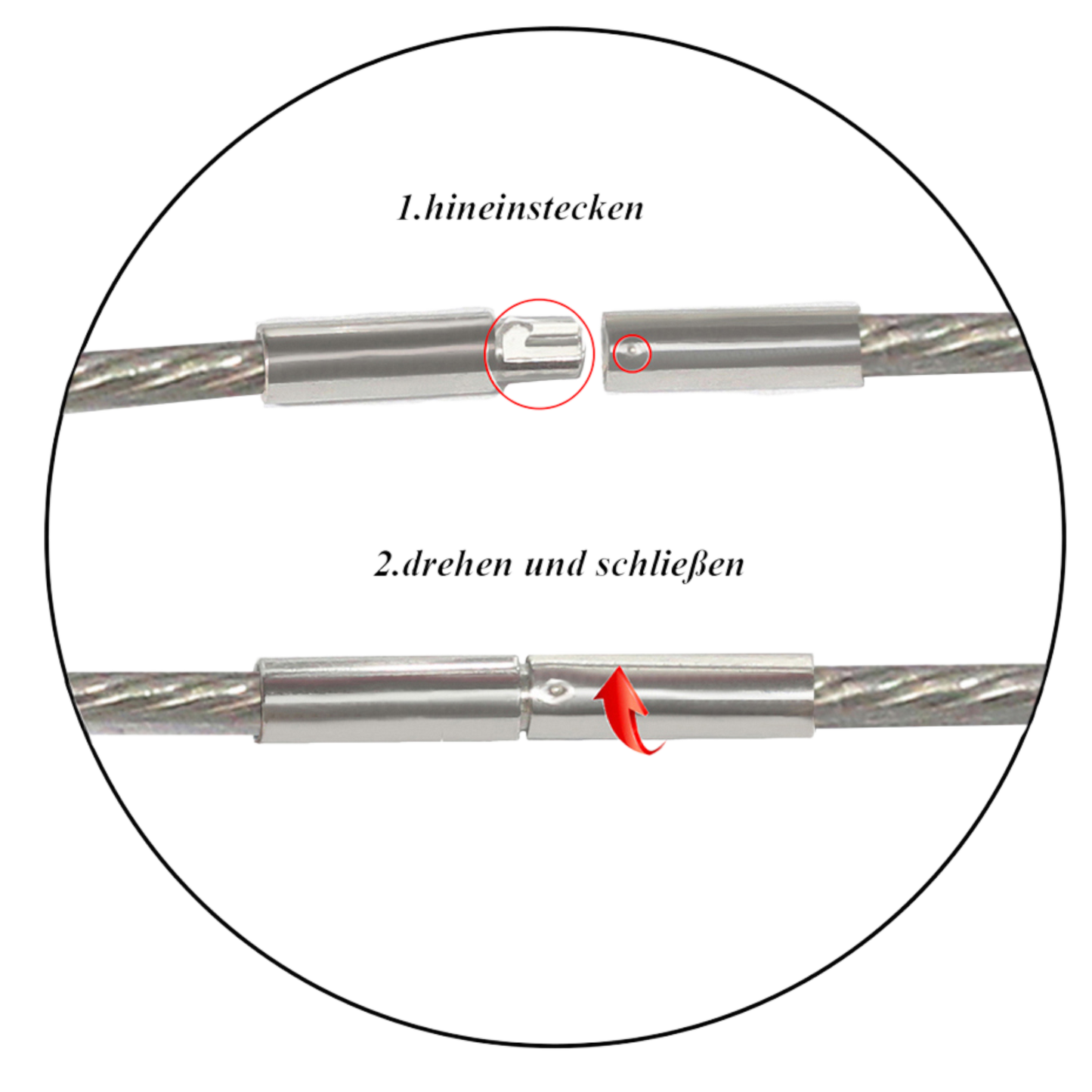 Perlen Anhänger Halskette in Omega-Form aus Edelstahl in Gold oder Silber