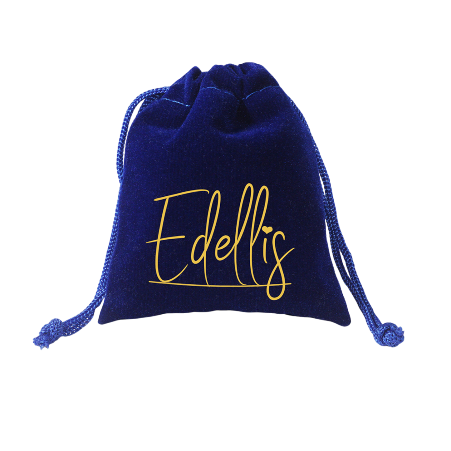 Edellis Samtbeutel mit goldenem Logo