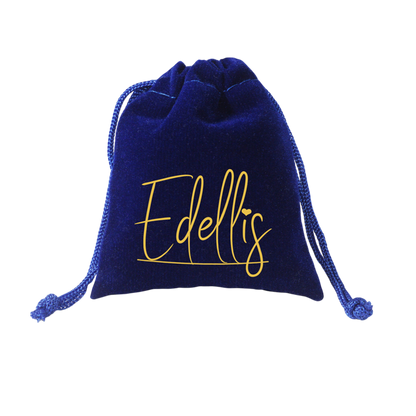 Edellis Samtbeutel mit goldenem Logo