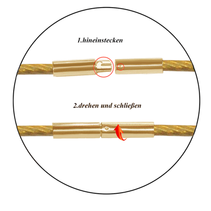 Perlen Anhänger Halskette in Omega-Form aus Edelstahl in Gold oder Silber