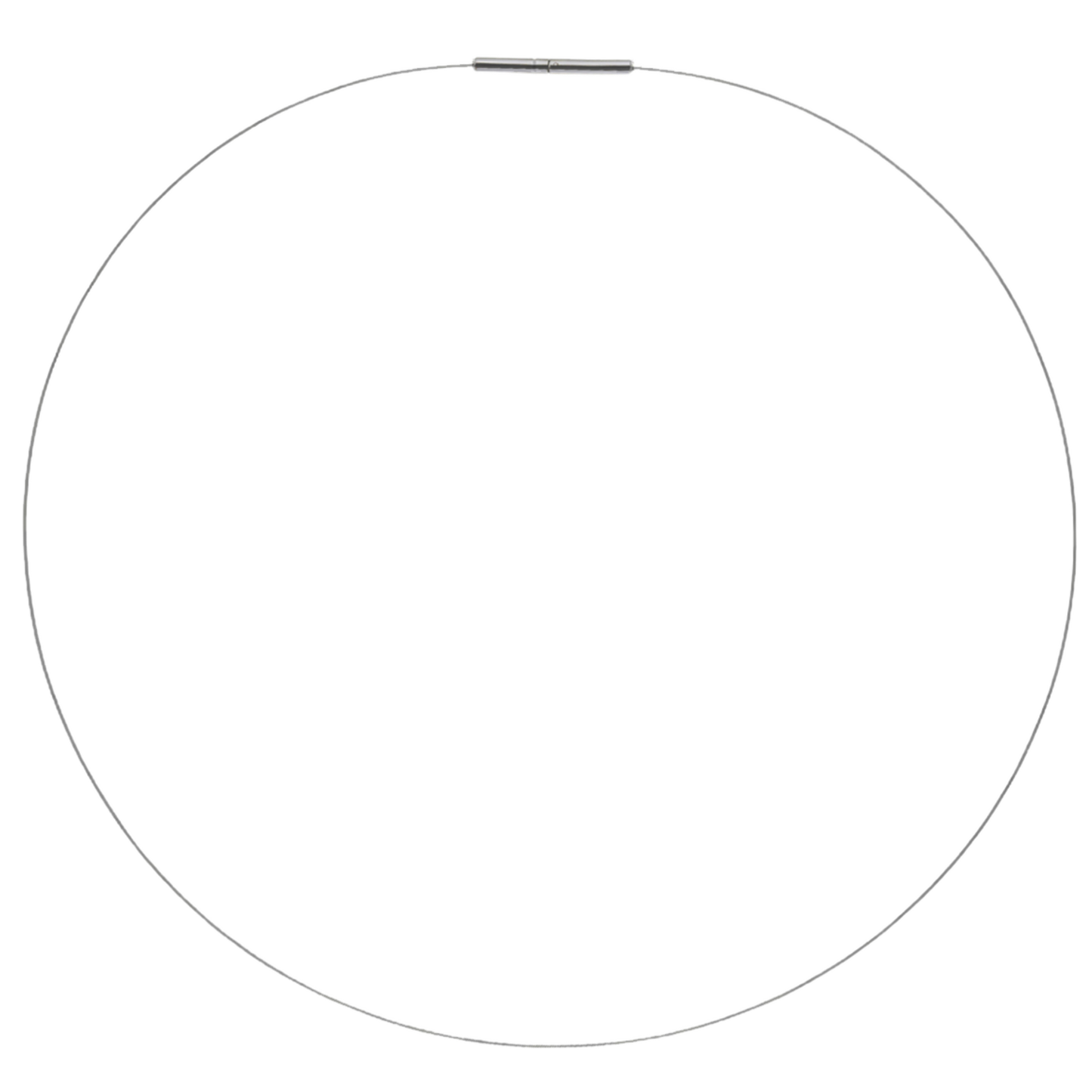 Edellis Edelstahl Collier – feiner Halsreif Ø 1 mm mit Bajonettverschluss