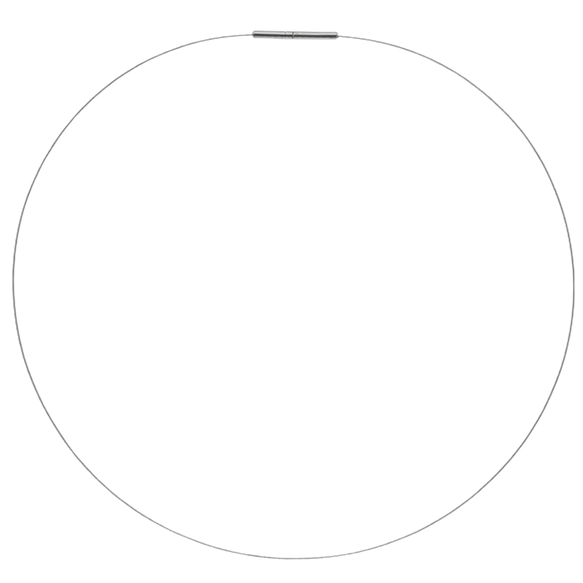 Edellis Edelstahl Collier – feiner Halsreif Ø 1 mm mit Bajonettverschluss