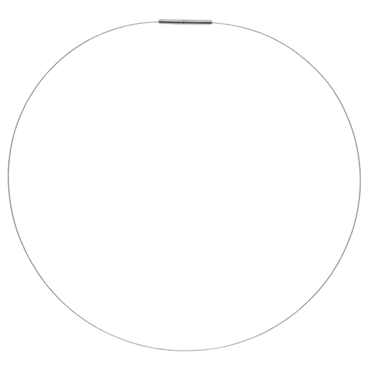 Edellis Edelstahl Collier – feiner Halsreif Ø 1 mm mit Bajonettverschluss
