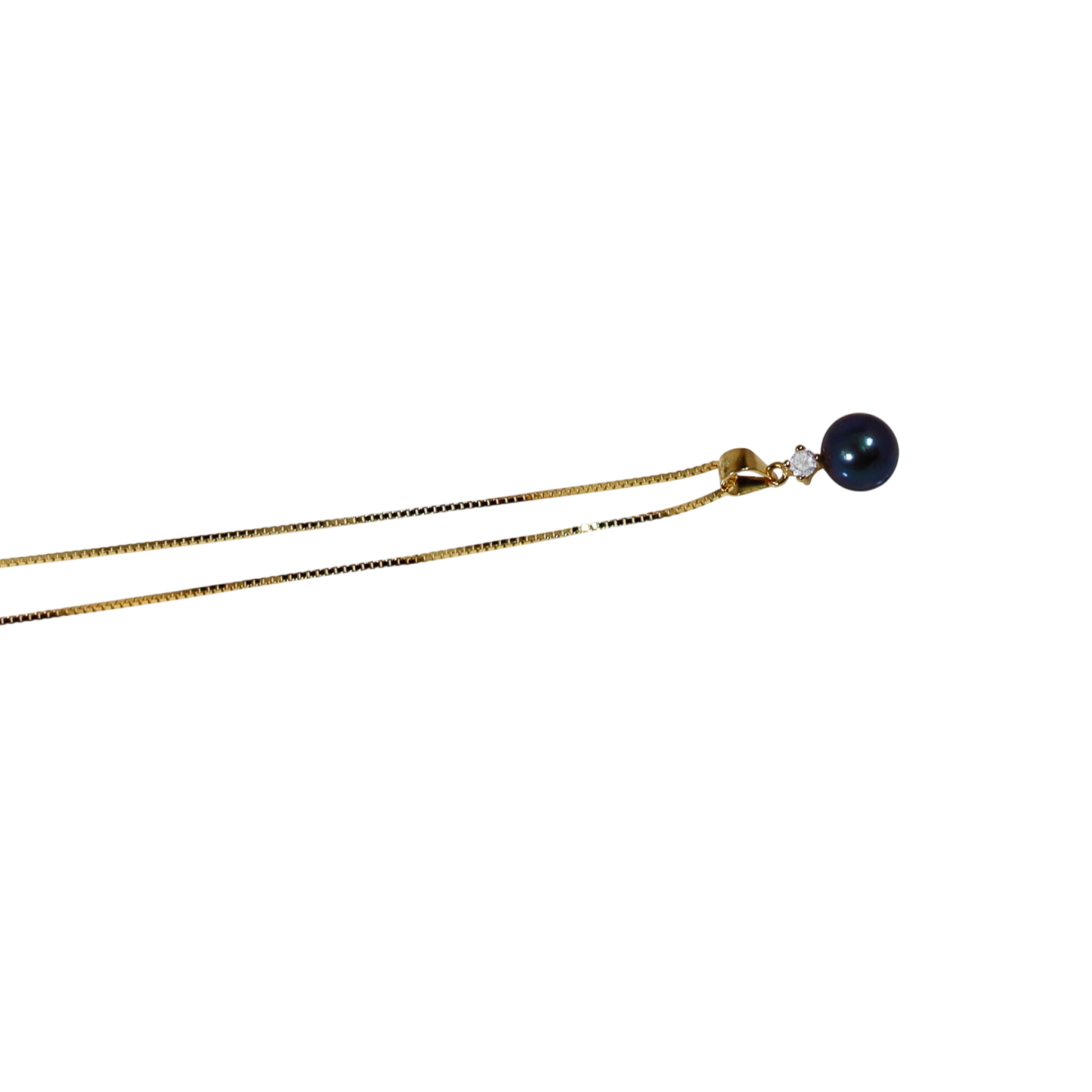 Edellis Tahiti-Perle 8–9 mm AA+ an 925er Silber Venezianer | verstellbar 40–45 cm