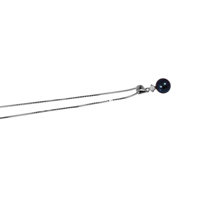 Edellis Tahiti-Perle 8–9 mm AA+ an 925er Silber Venezianer | verstellbar 40–45 cm