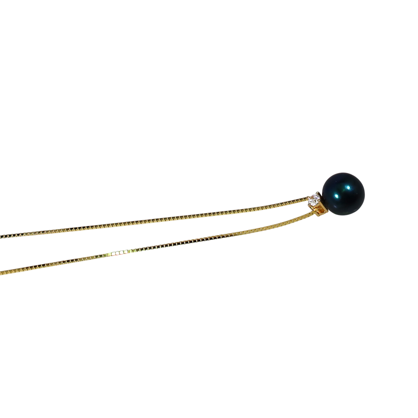 Edellis Tahiti-Perle 8–9 mm AA+ an 925er Silber Venezianer | verstellbar 40–45 cm