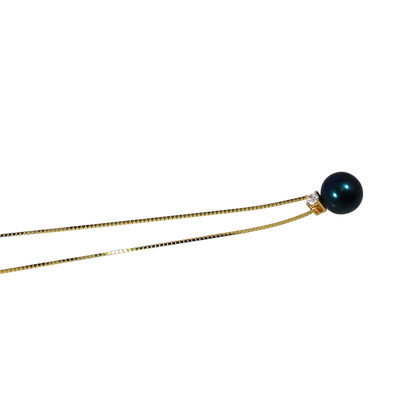 Edellis Tahiti-Perle 8–9 mm AA+ an 925er Silber Venezianer | verstellbar 40–45 cm