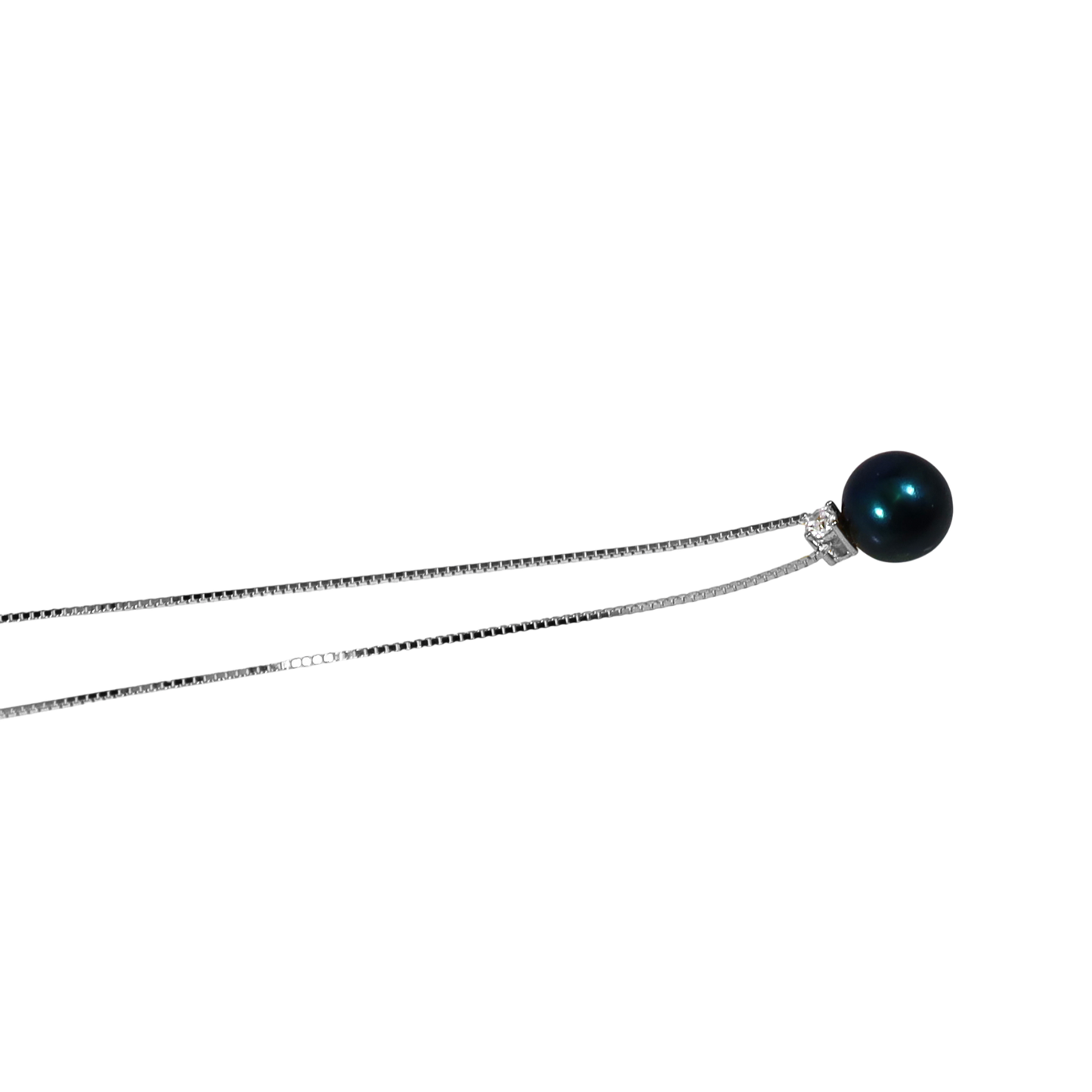 Edellis Tahiti-Perle 8–9 mm AA+ an 925er Silber Venezianer | verstellbar 40–45 cm