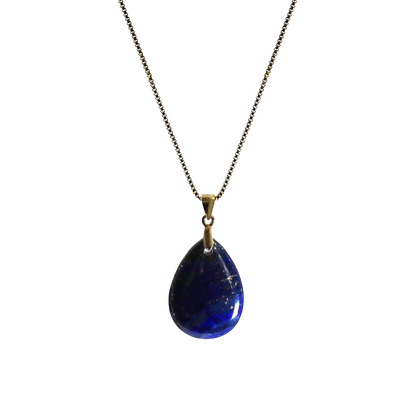 Engelstränen Kette – Vergoldete 925 Silber Halskette mit Edelstein-Anhänger