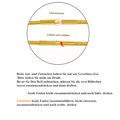 Anleitung zum Öffnen und Schließen – Edellis Collier