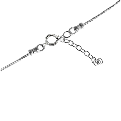 Edellis Blaue Opal Kugel Halskette mit 925 Sterling Silber Venezianer Box Kette | Schwebender Opal Anhänger | Länge 42–48 cm