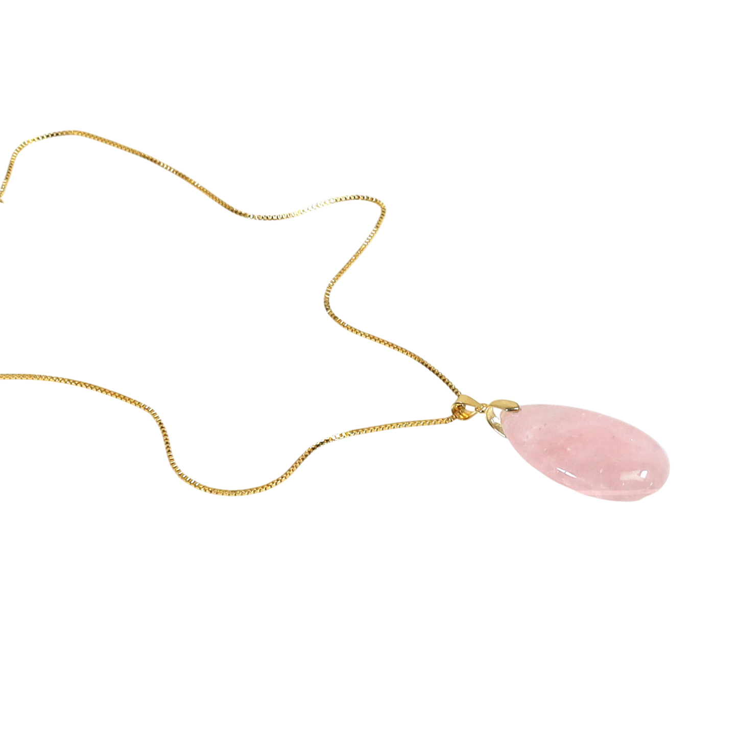 Engelstränen Kette – Vergoldete 925 Silber Halskette mit Edelstein-Anhänger