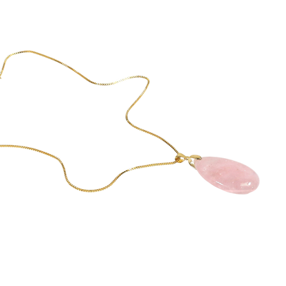 Engelstränen Kette – Vergoldete 925 Silber Halskette mit Edelstein-Anhänger