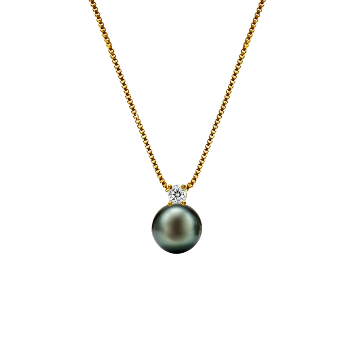 Edellis Tahiti-Perle 8–9 mm AA+ an 925er Silber Venezianer | verstellbar 40–45 cm