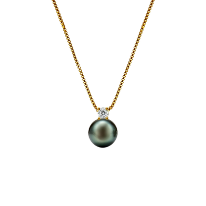 Edellis Tahiti-Perle 8–9 mm AA+ an 925er Silber Venezianer | verstellbar 40–45 cm