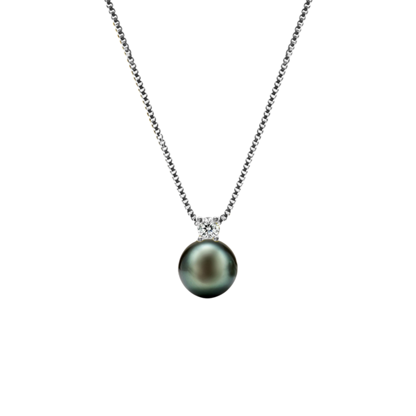 Edellis Tahiti-Perle 8–9 mm AA+ an 925er Silber Venezianer | verstellbar 40–45 cm