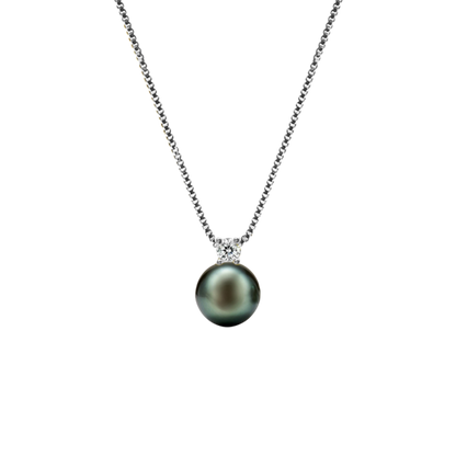 Edellis Tahiti-Perle 8–9 mm AA+ an 925er Silber Venezianer | verstellbar 40–45 cm