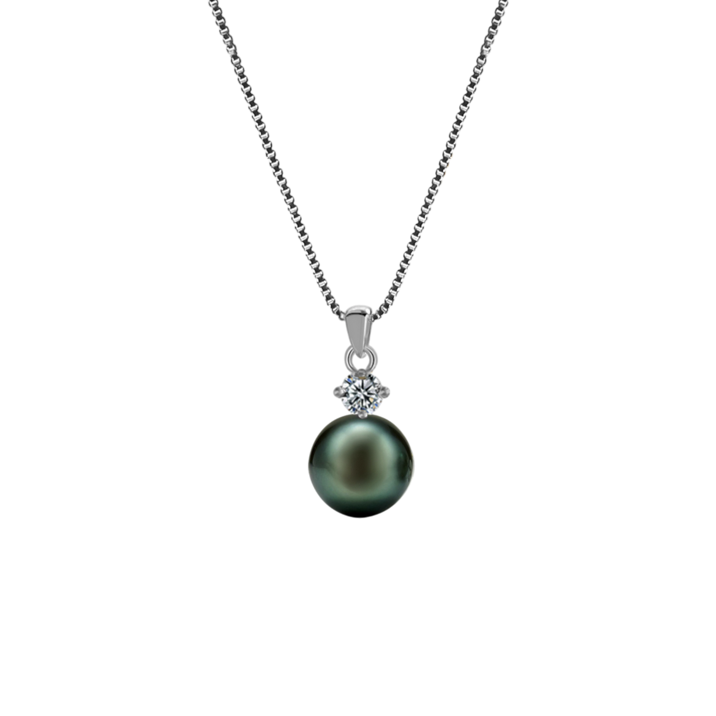 Edellis Tahiti-Perle 8–9 mm AA+ an 925er Silber Venezianer | verstellbar 40–45 cm