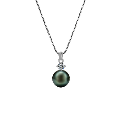 Edellis Tahiti-Perle 8–9 mm AA+ an 925er Silber Venezianer | verstellbar 40–45 cm