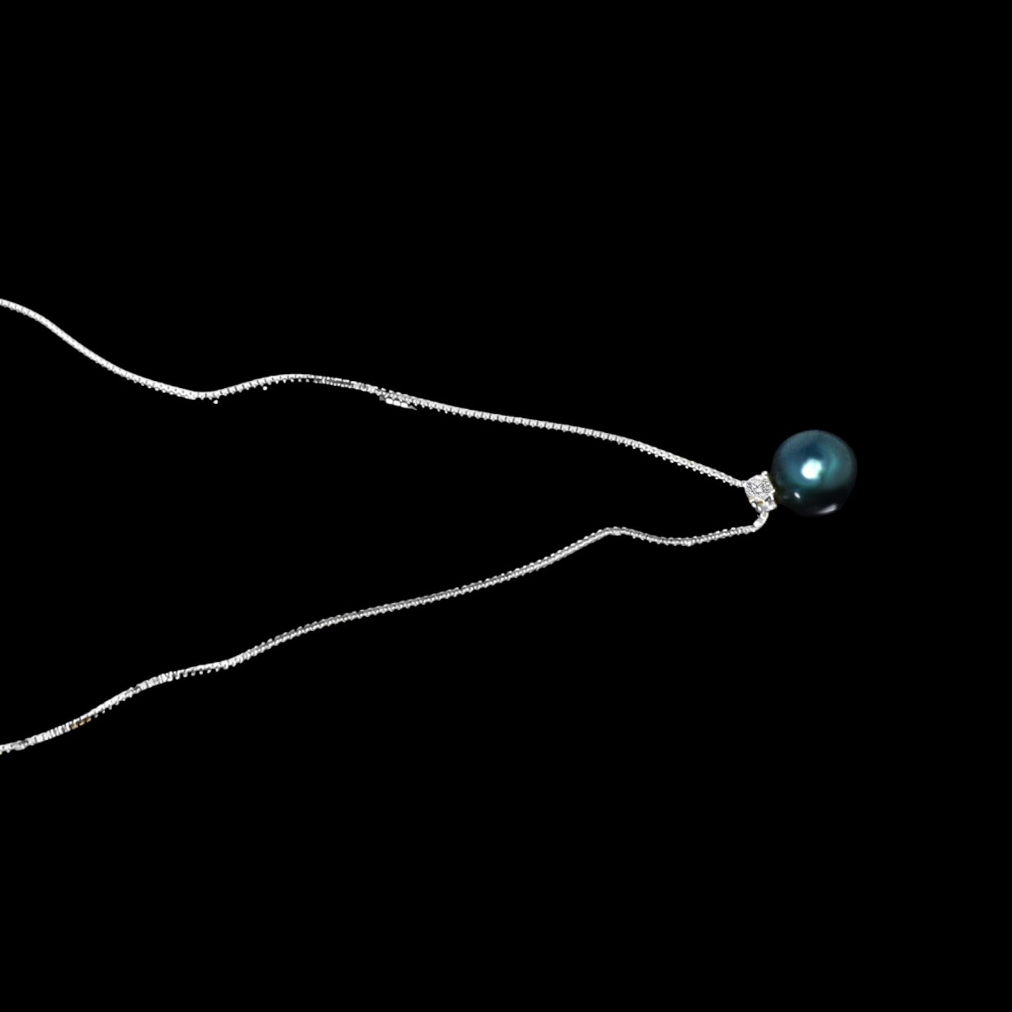 Edellis Tahiti-Perle 8–9 mm AA+ an 925er Silber Venezianer | verstellbar 40–45 cm