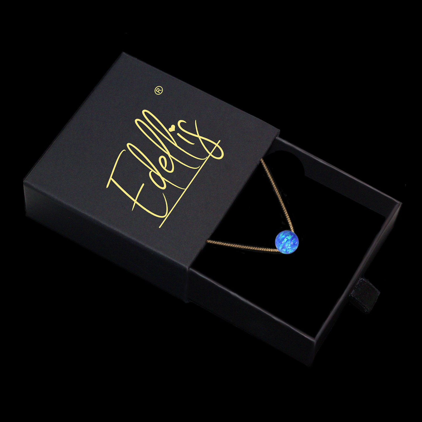 Edellis Halskette mit blauem Opal – 14 K Gold Filled Opal 8 mm