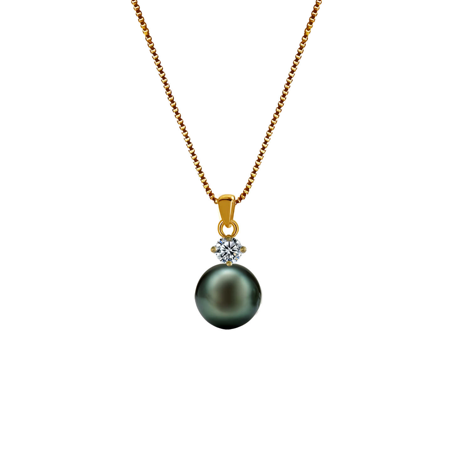 Edellis Tahiti-Perle 8–9 mm AA+ an 925er Silber Venezianer | verstellbar 40–45 cm