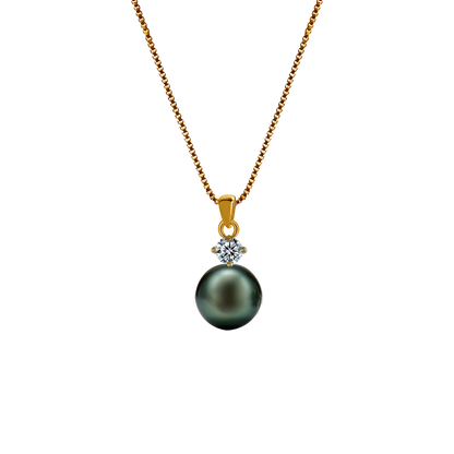 Edellis Tahiti-Perle 8–9 mm AA+ an 925er Silber Venezianer | verstellbar 40–45 cm