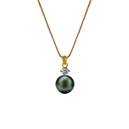 Edellis Tahiti-Perle 8–9 mm AA+ an 925er Silber Venezianer | verstellbar 40–45 cm