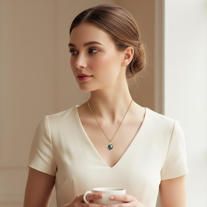 Edellis Tahiti-Perle 8–9 mm AA+ an 925er Silber Venezianer | verstellbar 40–45 cm