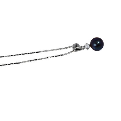 Edellis Tahiti-Perle 8–9 mm AA+ an 925er Silber Venezianer | verstellbar 40–45 cm