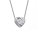 Edellis Silber 925 Herz Kette Herzkette Wei&szlig;e Zirkonia Kristall Halskette f&uuml;r Damen Freundin Geschenk Silberkette mit Anh&auml;nger Silber-Schmuck Damenkette L&auml;nge w&auml;hlbar