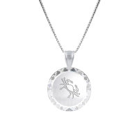 Silber 925er Sterlingsilber Kette Horoskop Tierkreiszeichen Sternzeichen Tiersymbole hergestellt mit Swarovski&reg;Kristall Anh&auml;nger.