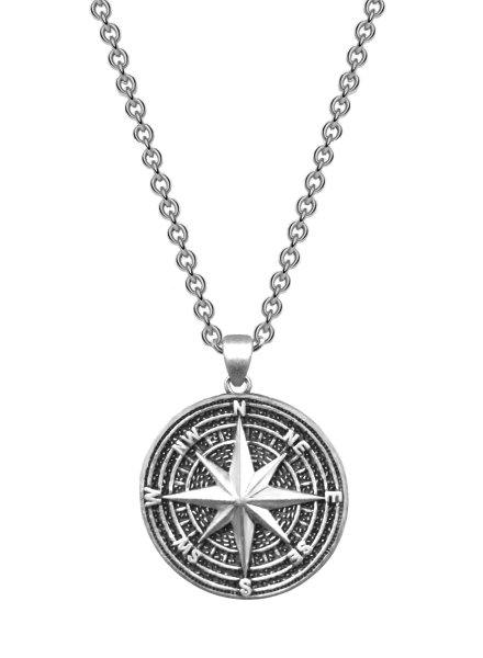 Kompass Halskette 925 Sterling Silber Herren Schmuck Anh&auml;nger Freund Geschenke Halskette M&auml;nner Jungen Anh&auml;nger Nordstern
