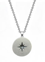 Kompass Halskette 925 Sterling Silber Herren Schmuck Anh&auml;nger Freund Geschenke Halskette M&auml;nner Jungen Anh&auml;nger Nordstern