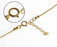 Edellis Echte Tahiti-Zuchtperlen Halskette Rund 9-10 mm in AA+ Grade mit 14 Karat Gold Gef&uuml;llt | Tahiti -Perlen-Halskette | L&auml;nge 42 &ndash; 48 cm Venezianer Box Kette Frauenschmuck
