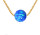 Edellis Halskette Mit Blauem Opal 8 mm, 14 Karat Gold Gef&uuml;llt | Opal-Perlen-Halskette | L&auml;nge 42 &ndash; 48 cm