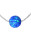 Edellis Halskette Mit Blauem Opal 8 mm, wei&szlig; rhodinierter 925 Sterling Silber Venezianer Box Kette | Opal-Perlen-Halskette | L&auml;nge 42 &ndash; 48 cm