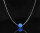 Edellis Halskette Mit Blauem Opal 8 mm, wei&szlig; rhodinierter 925 Sterling Silber Venezianer Box Kette | Opal-Perlen-Halskette | L&auml;nge 42 &ndash; 48 cm