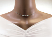 Hochwertige Halskette Mit Wei&szlig;em Opal Perlen - 3mm Minimalistischer Schmuck, Vergoldete Oder Wei&szlig; Rhodinierter 925 Sterling Silber Venezianer Box Kette