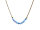Hochwertige Halskette Mit Hellblauem synthetischen Opal Perlen Winzige 3mm Opal Perle Minimalistischer Schmuck, wei&szlig; rhodinierter 925 Sterling Silber Venezianer Box Kette | Opal-Perlen-Halskette